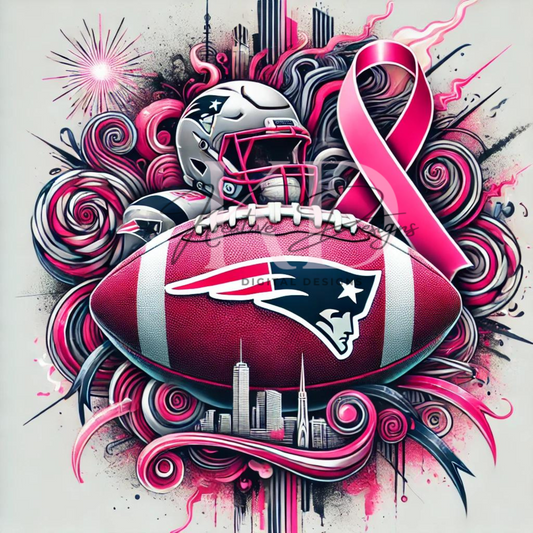 Patriots Football team Breast cancer digital download