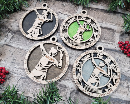 Tennis ornament personalized