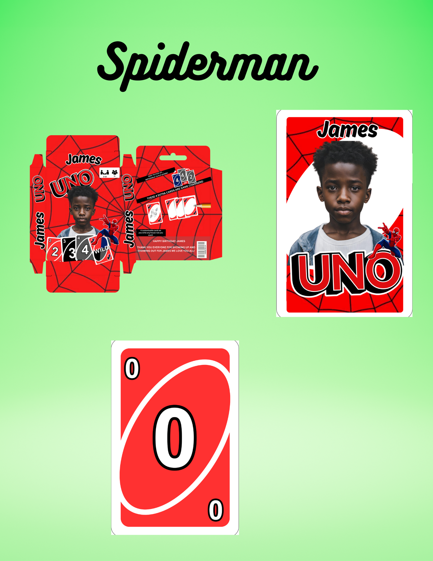 Customized Personalized Uno Card