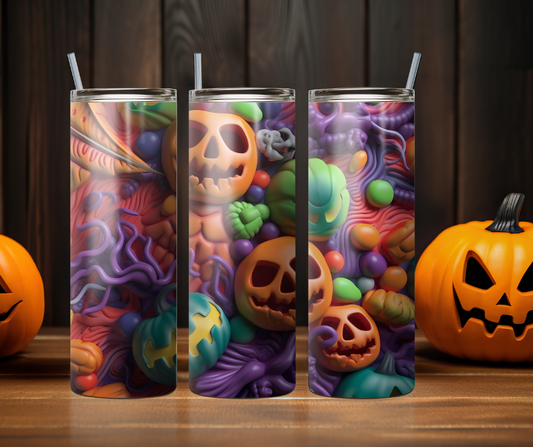 Colorful 3D Pumpkin Tumbler