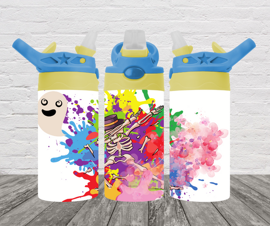 Colorful Halloween Skeleton Kids Tumbler