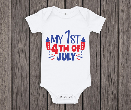 My 1st 4th Of July Onesie