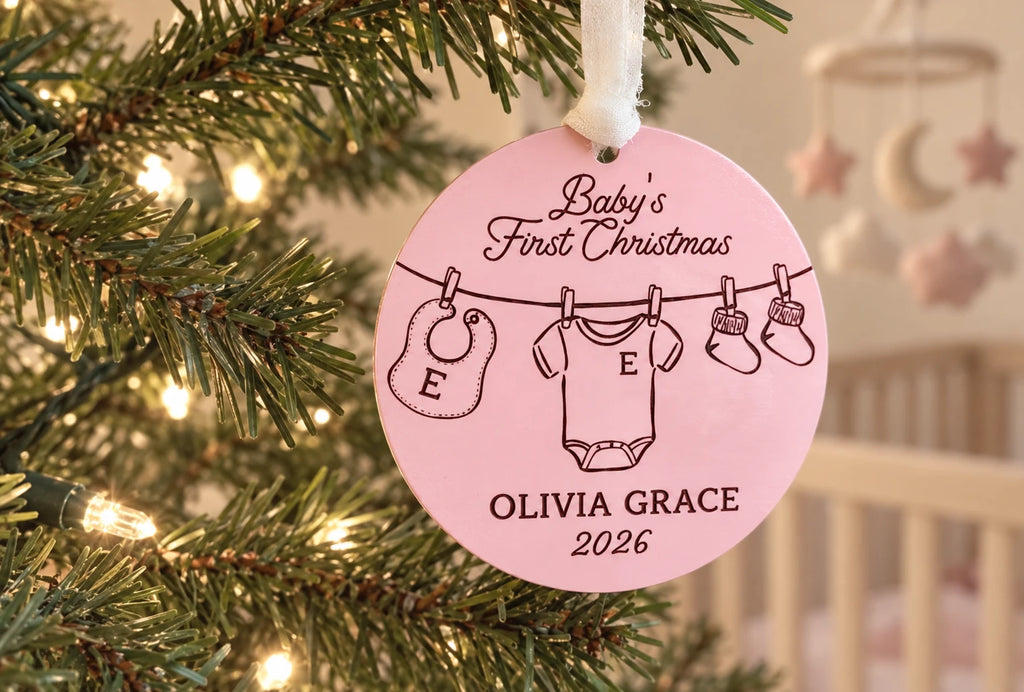Baby's First Christmas Clothesline Ornament
