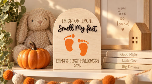 Baby's First Halloween Footprint Sign