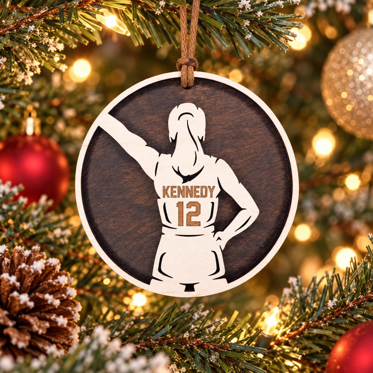 Basketball Girl Name And Number Ornament