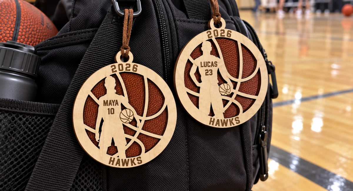 Basketball Name Keychain