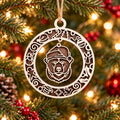 Bear Santa Hat Charm Ring Ornament