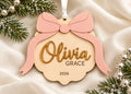Bow Accent Name Plaque Ornament