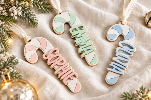 Candy Cane Name Ornament