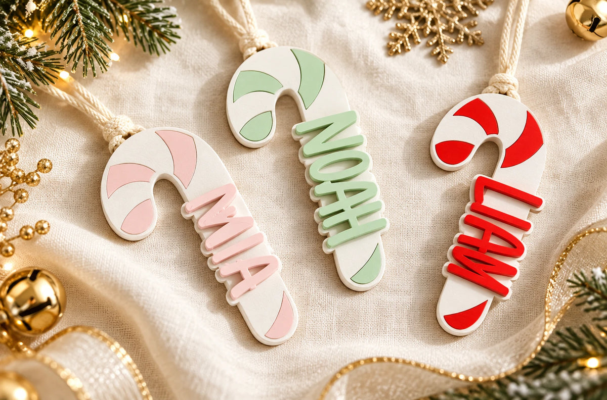 Candy Cane Name Ornament 2