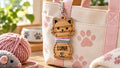 Cat Hair Tie Holder Keychain