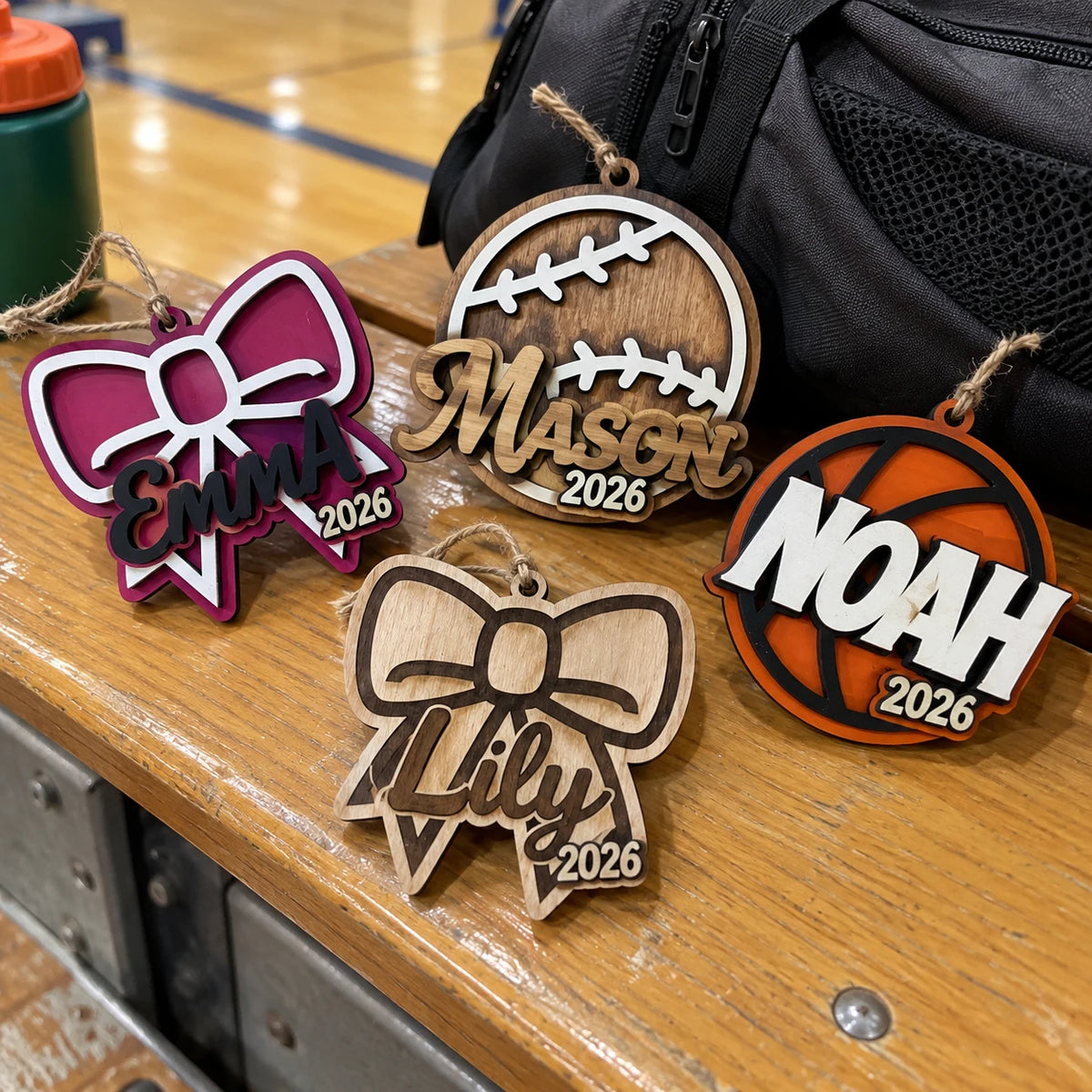 Cheer Bow Name Ornament