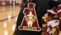 Cheer Megaphone Silhouette Keychain
