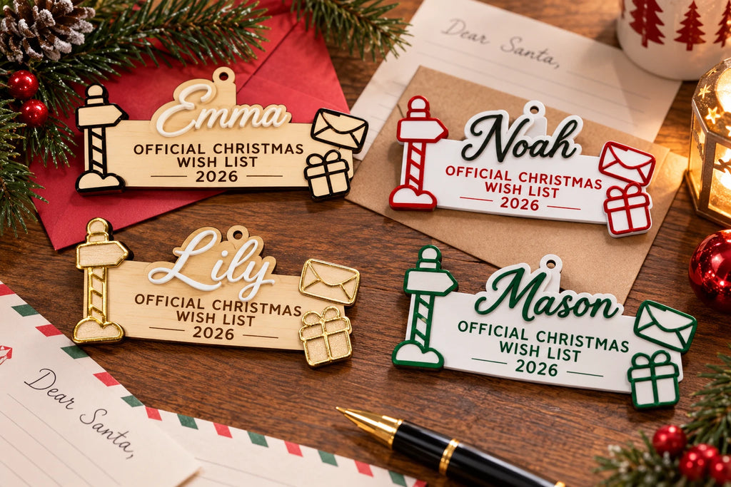 Christmas Wish List Signpost Ornament