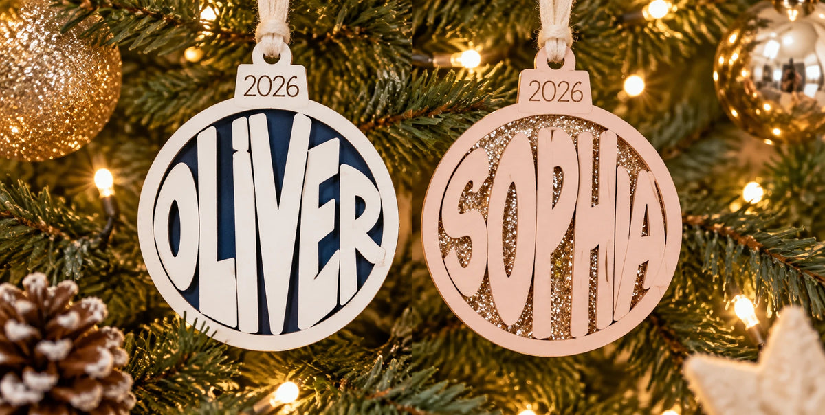 Circle Bubble Letter Name Ornament