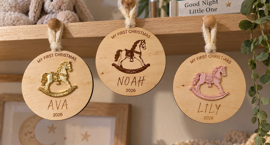 Circle Rocking Horse Charm Ornament