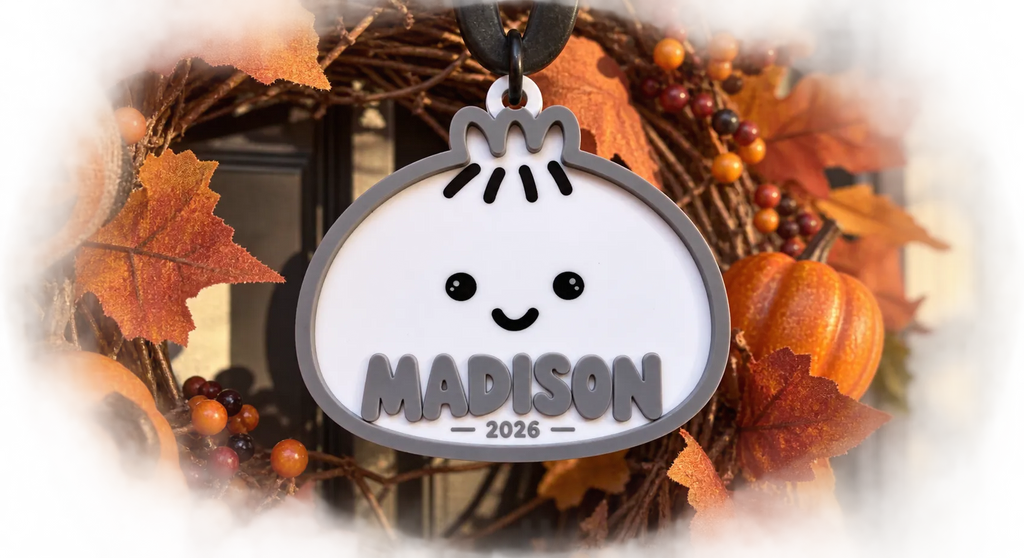 Dumpling Monster Face Keychain