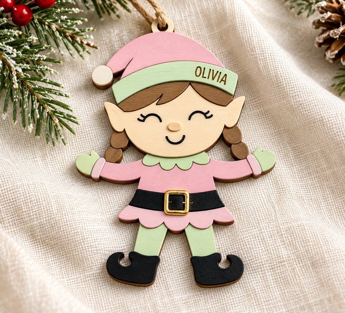 Personalized Elf Ornament