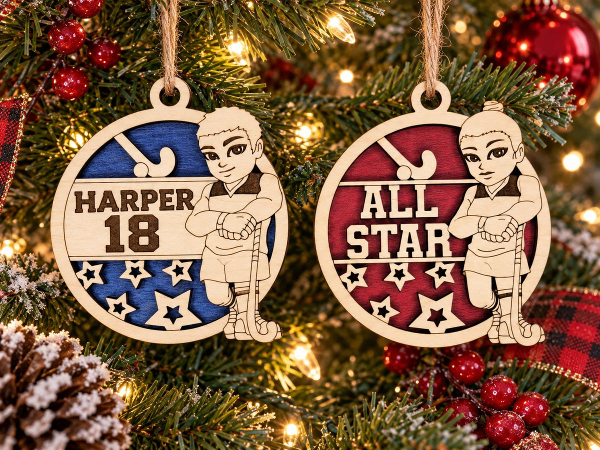 Field Hockey Player Ornament