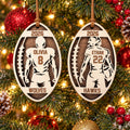 Football Player Oval Ornament
