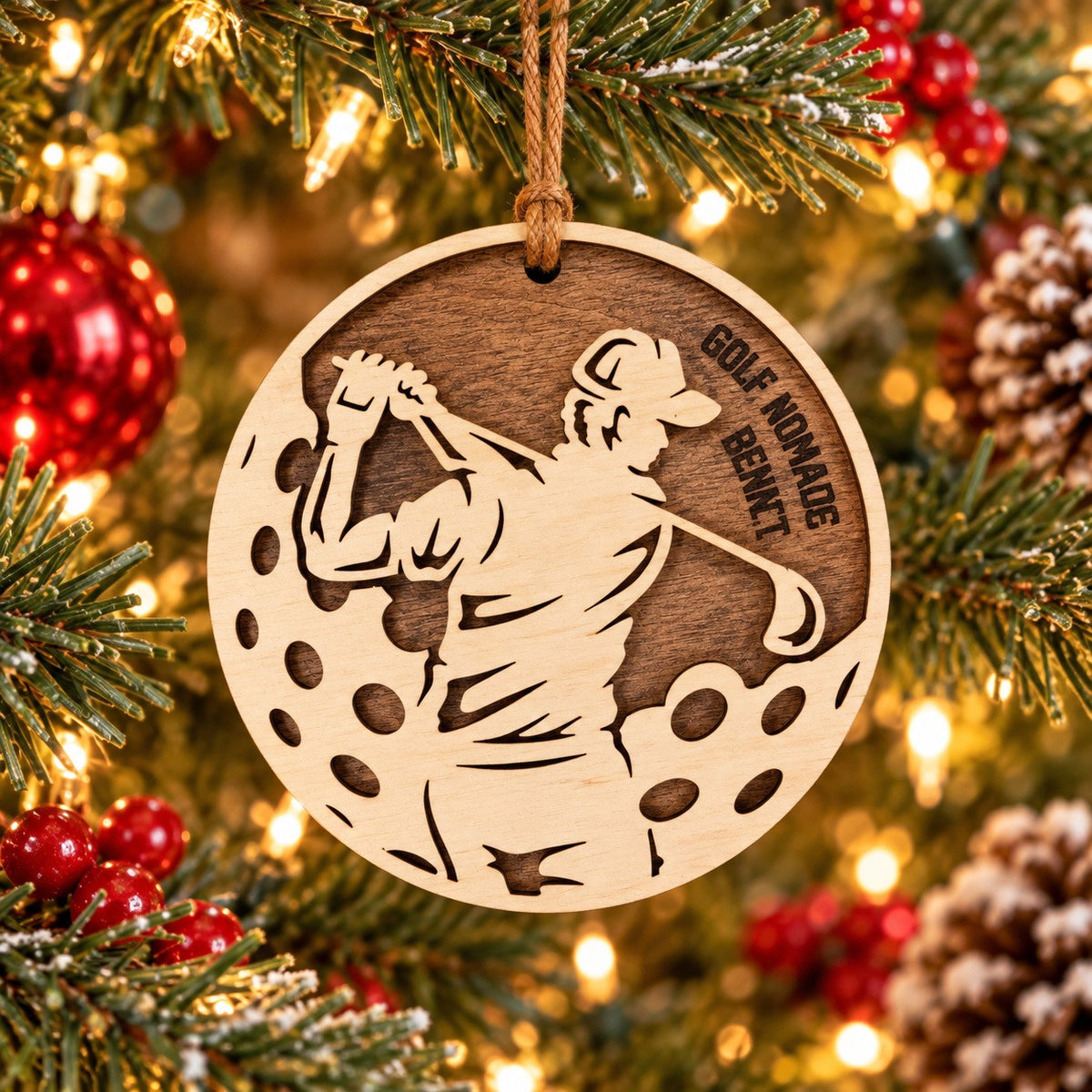 Golf Swing Ornament, male golfer