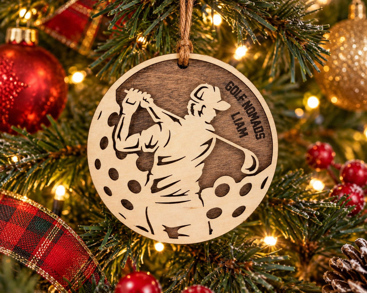 Golf Swing Ornament, boy