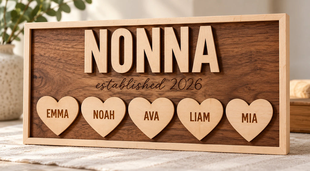 Grandparent Heart Wall Sign