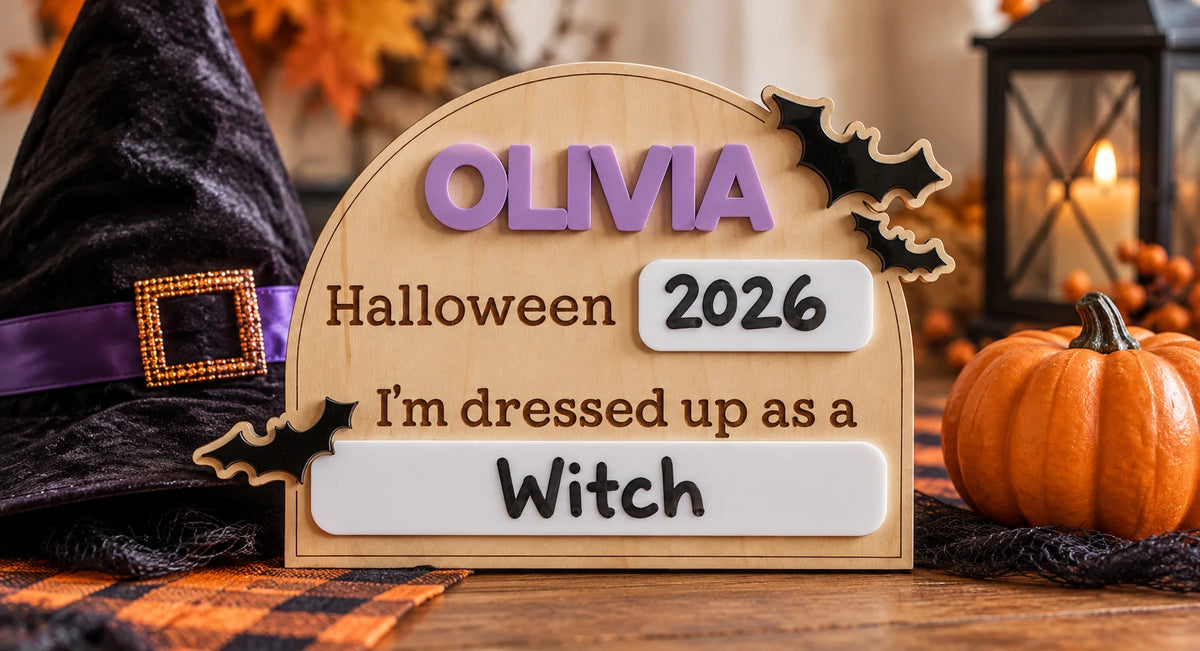 Halloween Costume Announcement Sign