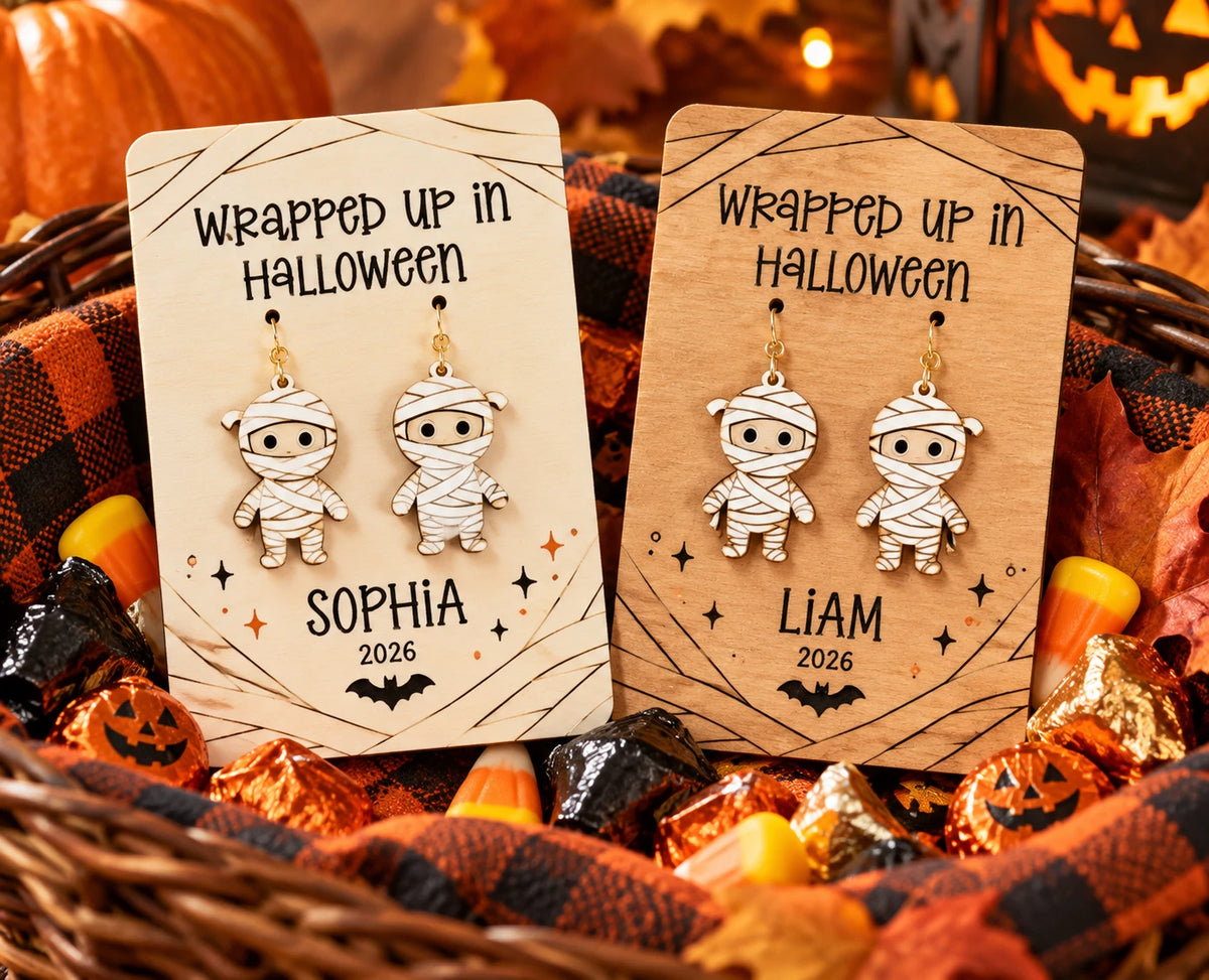Halloween Mummy Earrings