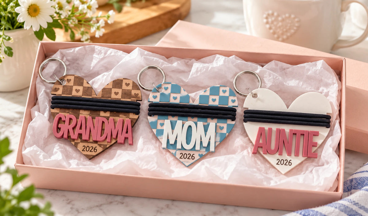 Heart Hair Tie Holder Keychain