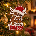 Highland Cow Name Ornament