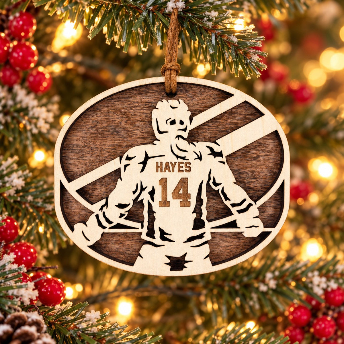 Hockey Player Ornament, girl