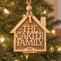 House With Key Charm Family Ornament