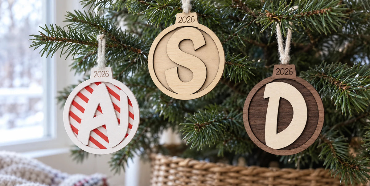 Initial Circle Ornament