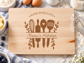 Made with love kitchen name cutting board