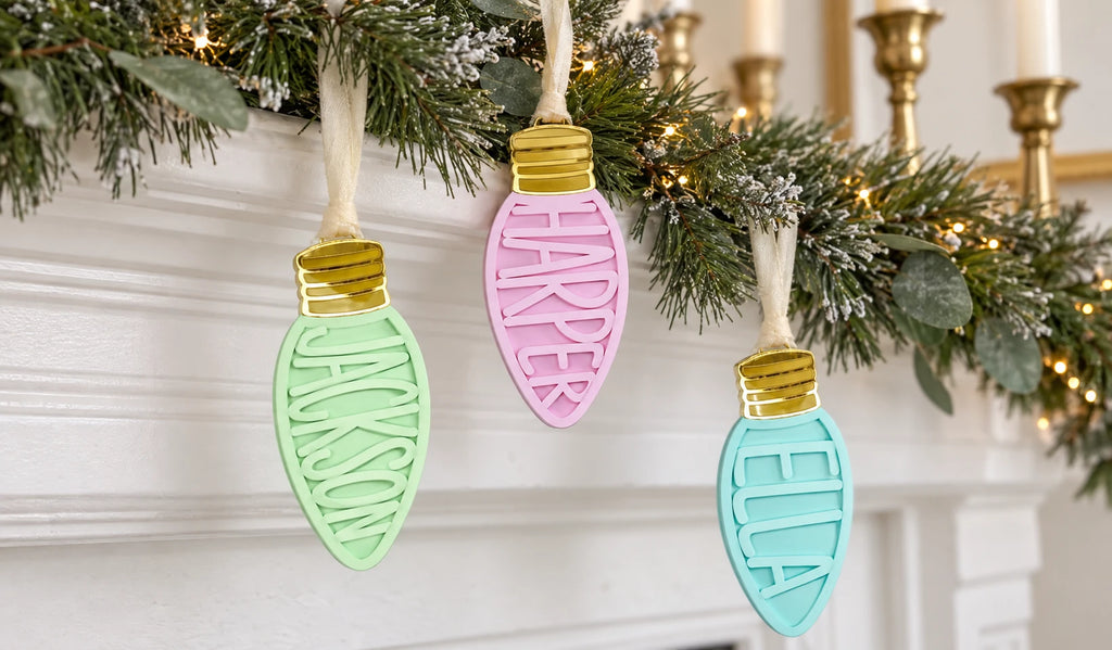 Lightbulb Name Ornament