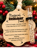 Magical reindeer food tag with vial