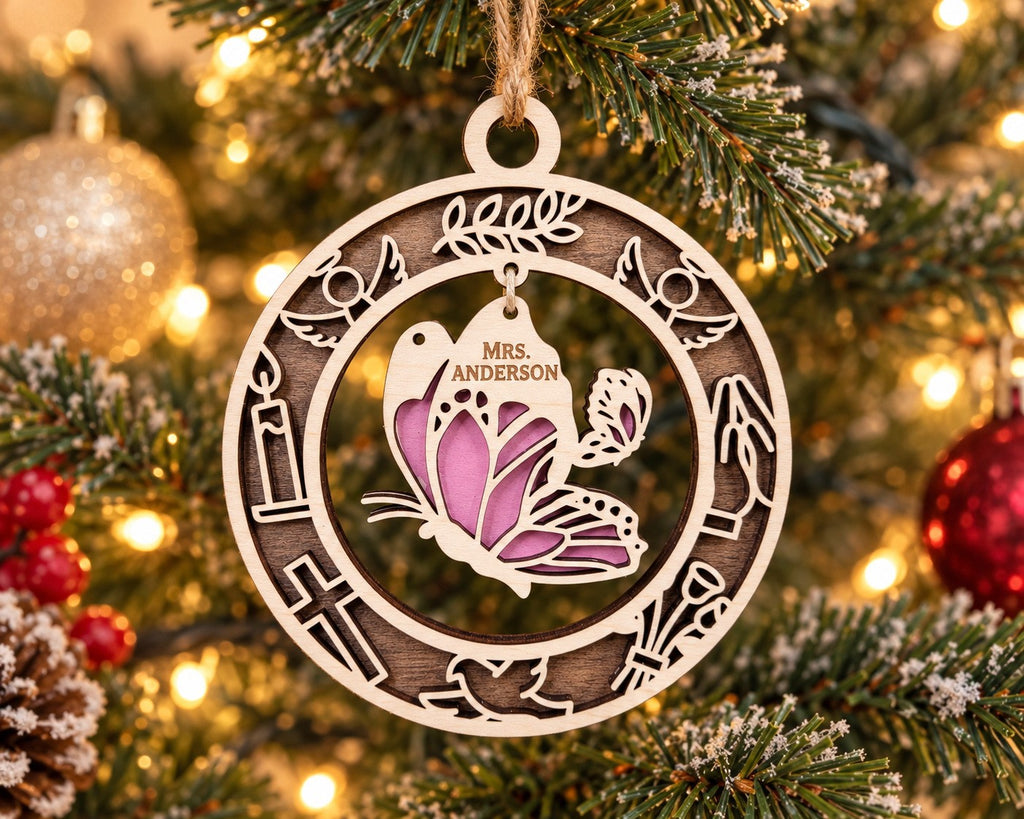 Memorial Butterfly Charm Ornament