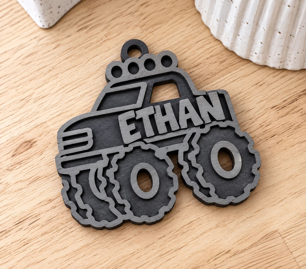 Monster Truck Name Ornament