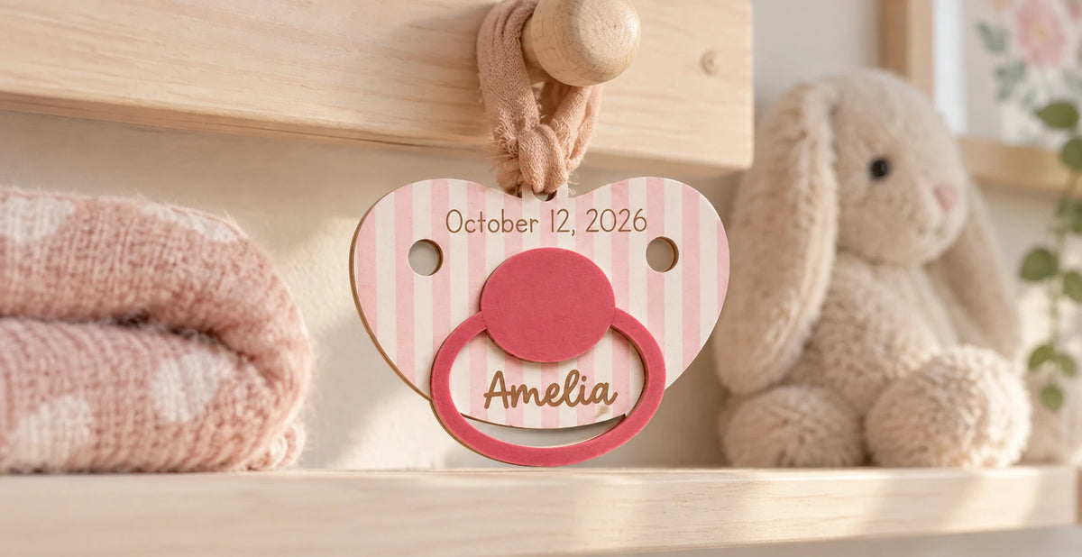 Pacifier Baby Name Ornament