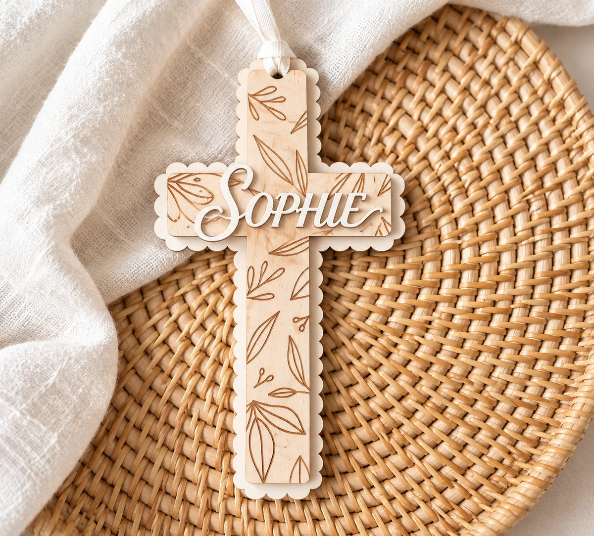 Personalized Cross Ornament