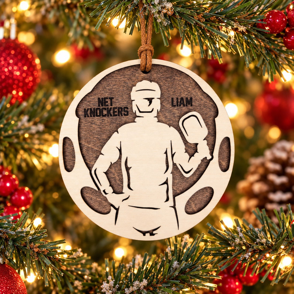 Pickleball Ornament, male player