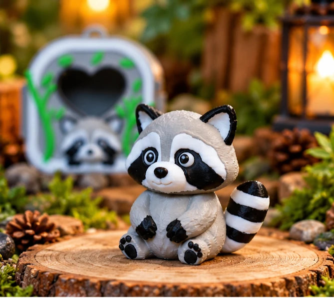 Raccoon Pocket Pal figure close-up