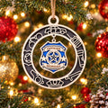 Police Badge Charm Ring Ornament