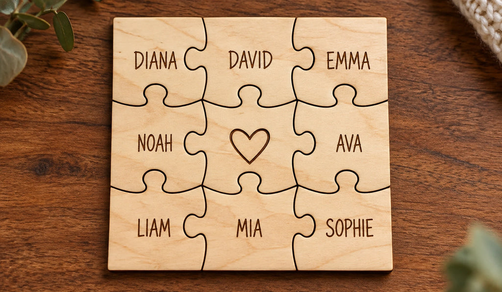Puzzle Piece Family Coaster