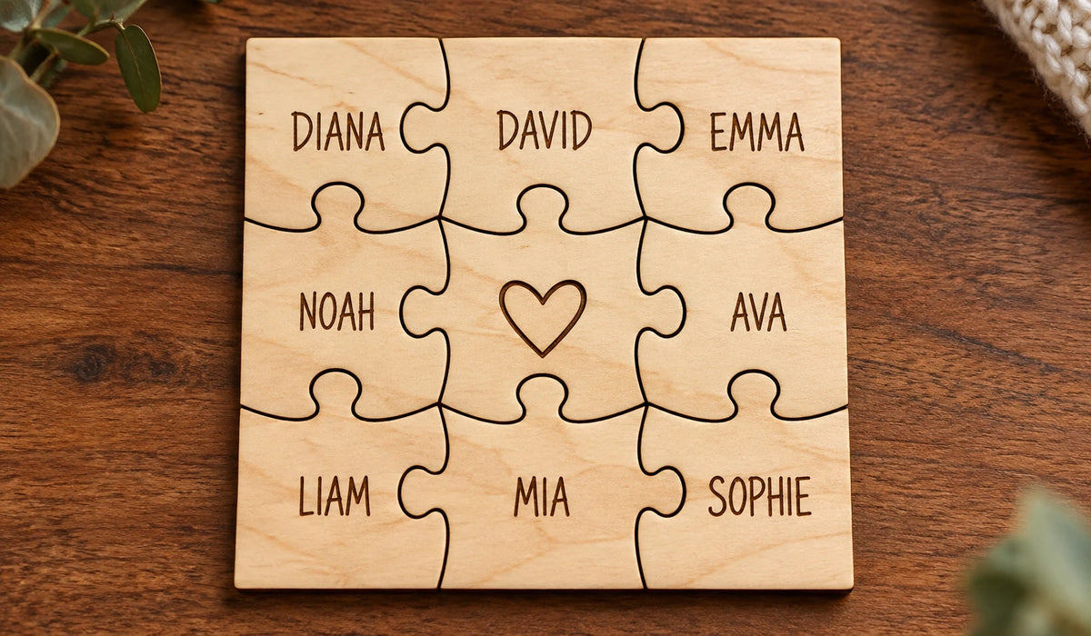 Puzzle Piece Family Coaster