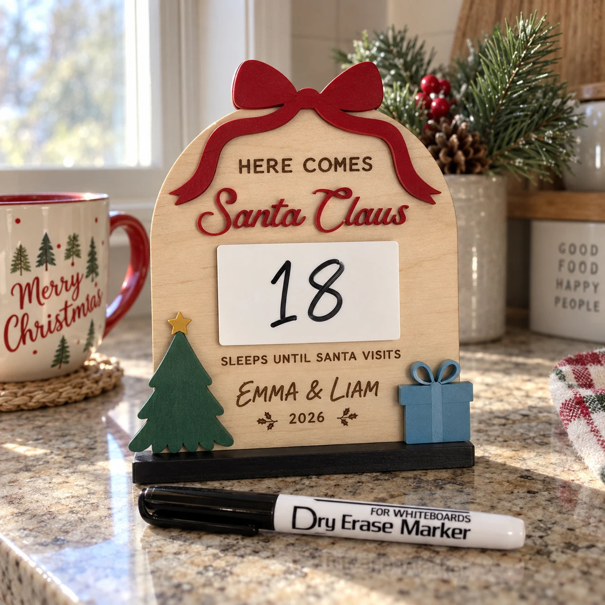 Santa Countdown Sign