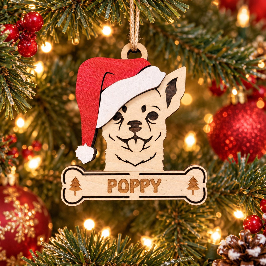 Chihuahua Santa Dog Ornament, second example