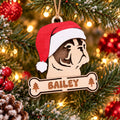French Bulldog Santa Dog Ornament