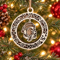 Santa Head Charm Ring Ornament